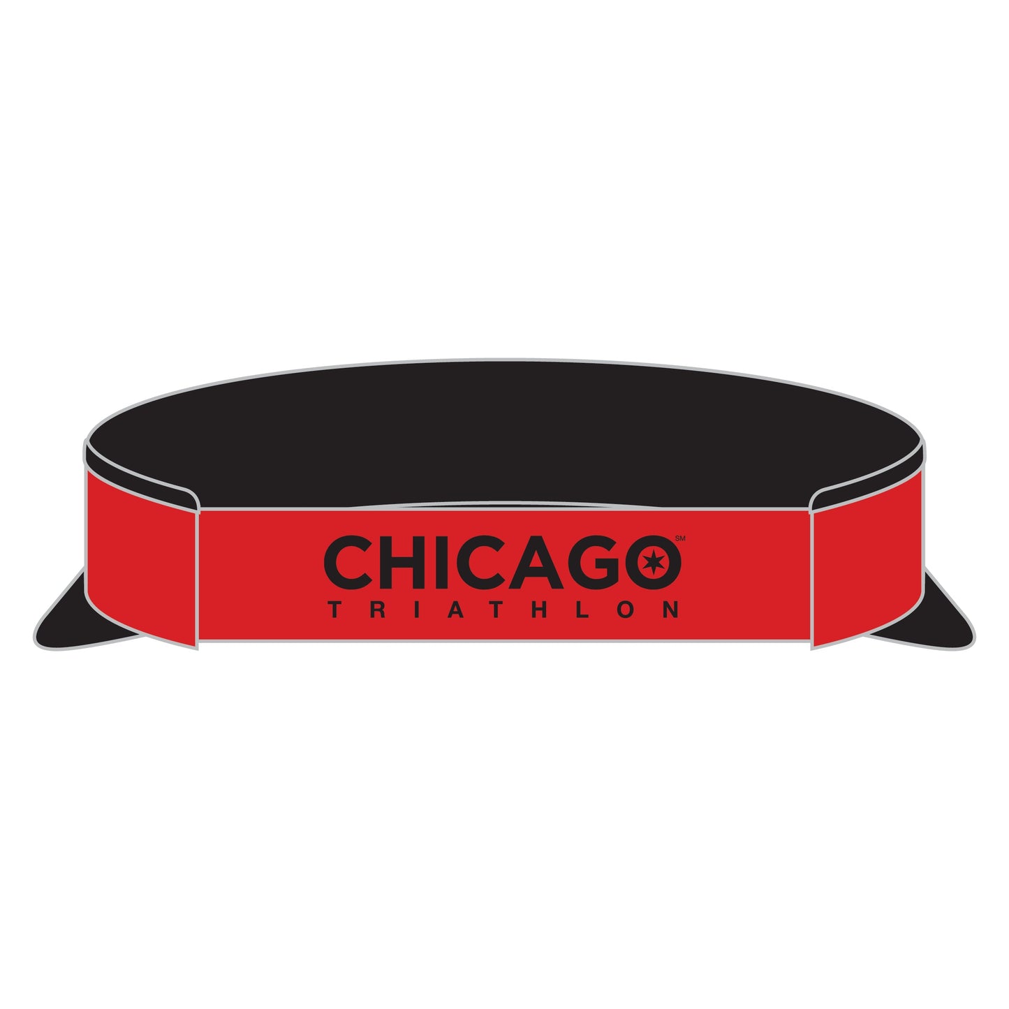 CHI TRI Tech Elastic Band Visor - Red / Black Brim