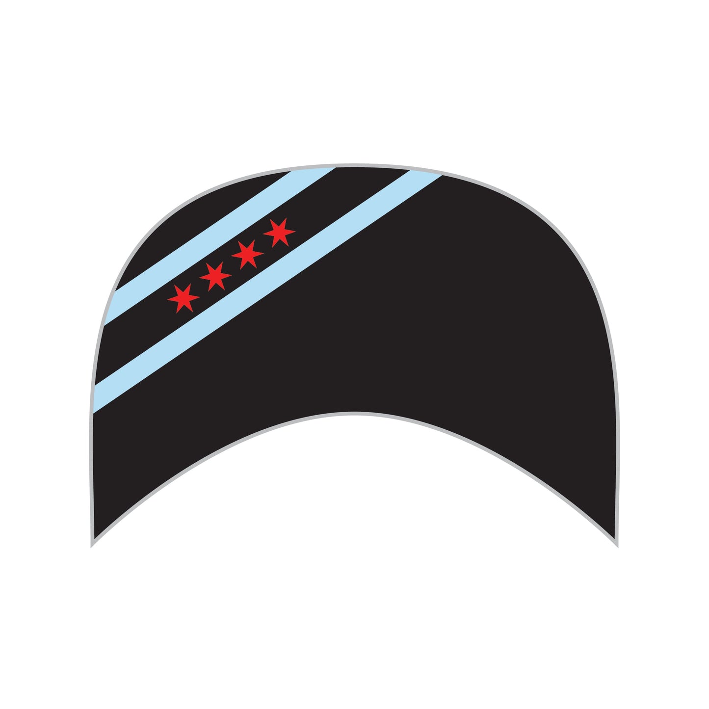 CHI TRI Tech Elastic Band Visor - Red / Black Brim