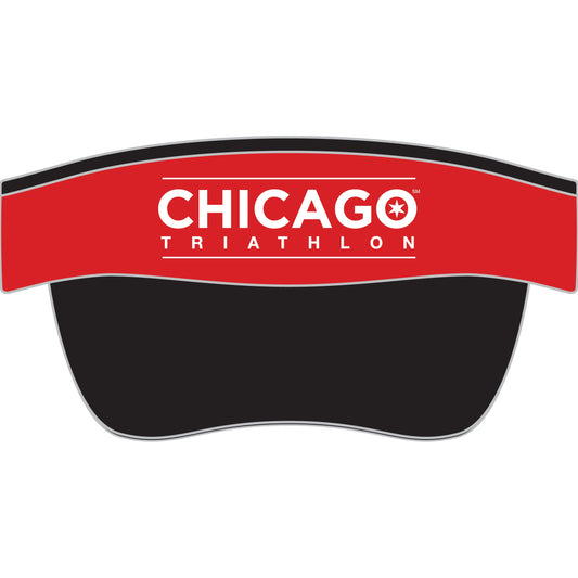 CHI TRI Tech Elastic Band Visor - Red / Black Brim