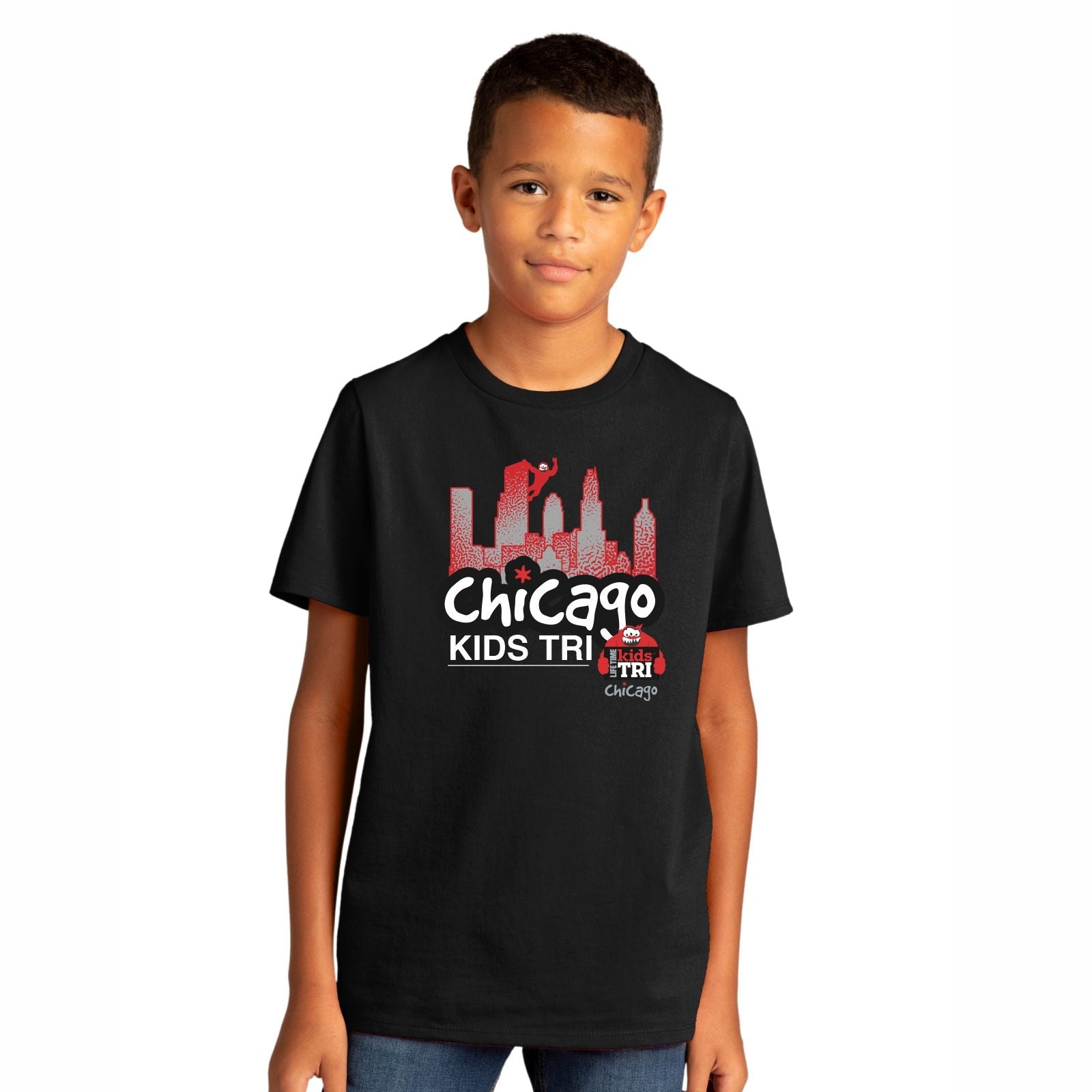 CHI TRI Youth Ringspun Tee - Black - Kids Tri