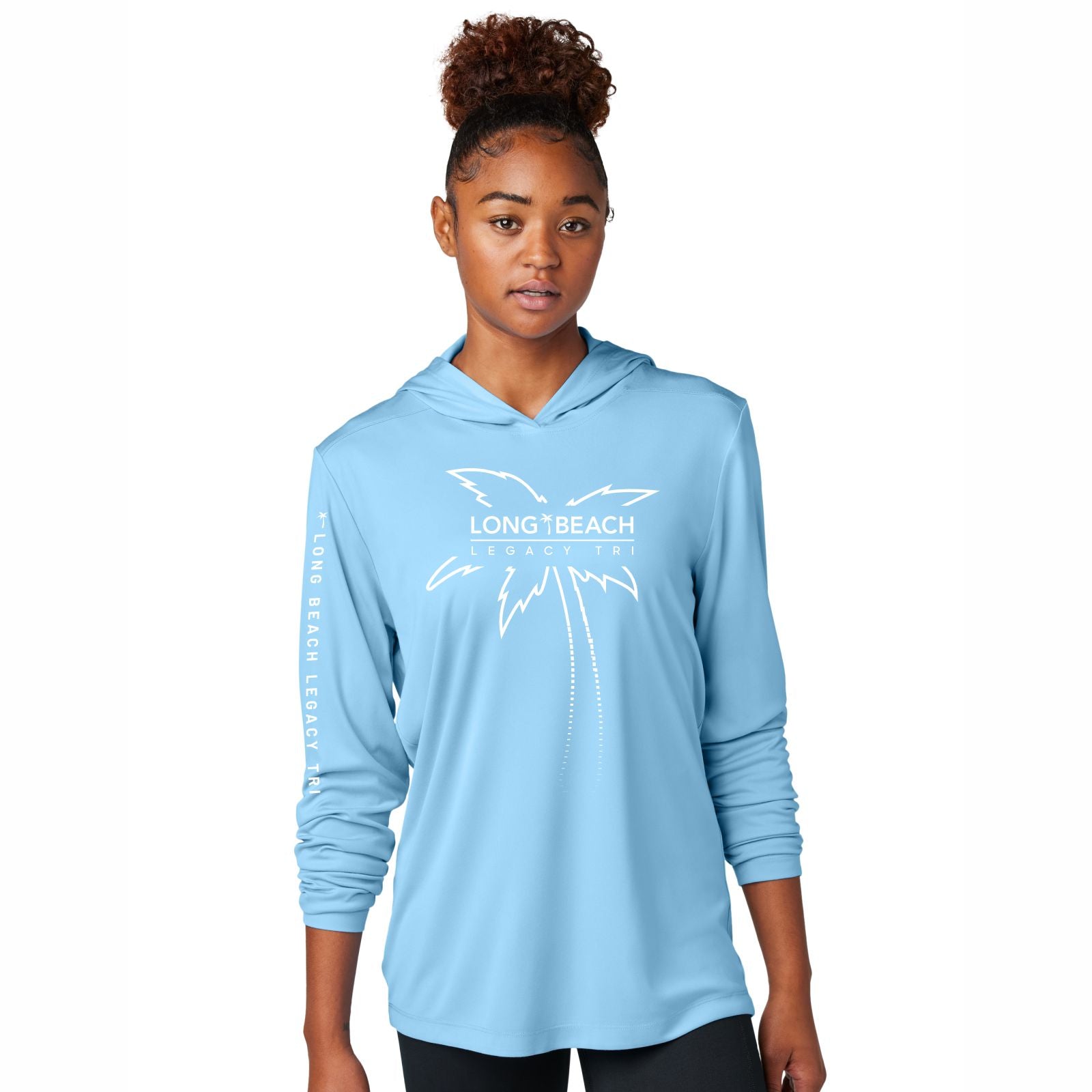 LBLT UPF50 Tech LS Sun Hoody -Light Blue- Palm