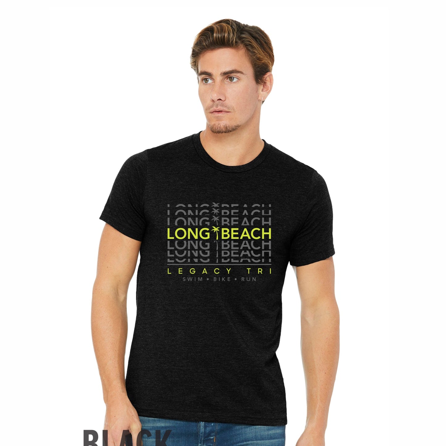 LBLT Unisex Fashion Tee -Black Heather- Repeat