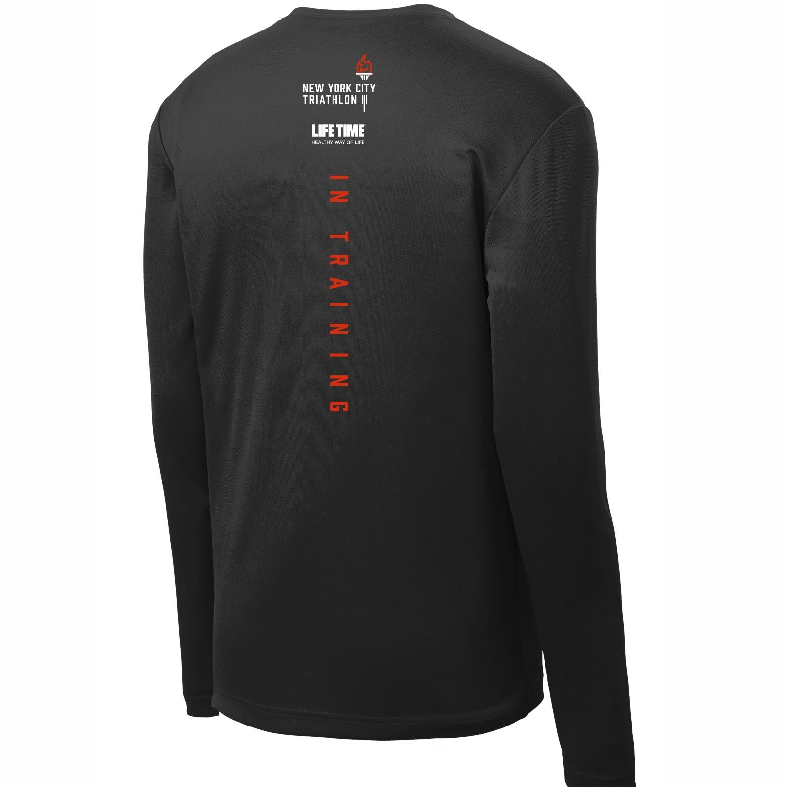 Men's LS Tech Tee - Black 'In Training 2019 Design' - NYC Tri