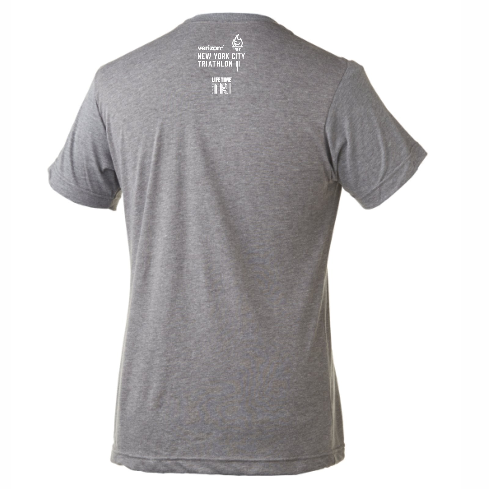 Men's SS Triblend Tee - Heather Grey 'Arch Design' - NYC Tri