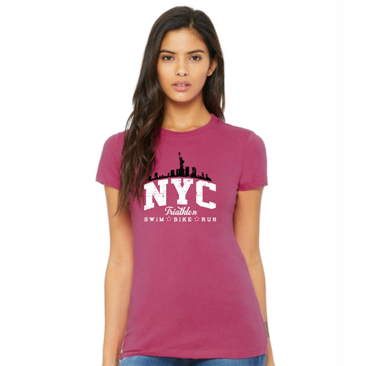 Women's SS Slim Fit Tee - Berry - Arch