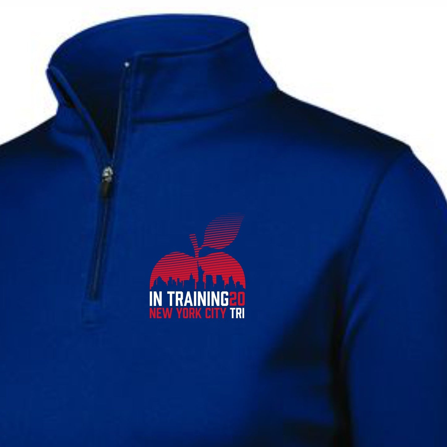 Women's Tech 1/4 Zip - Navy 'In Training 2020 Design' - NYC Tri