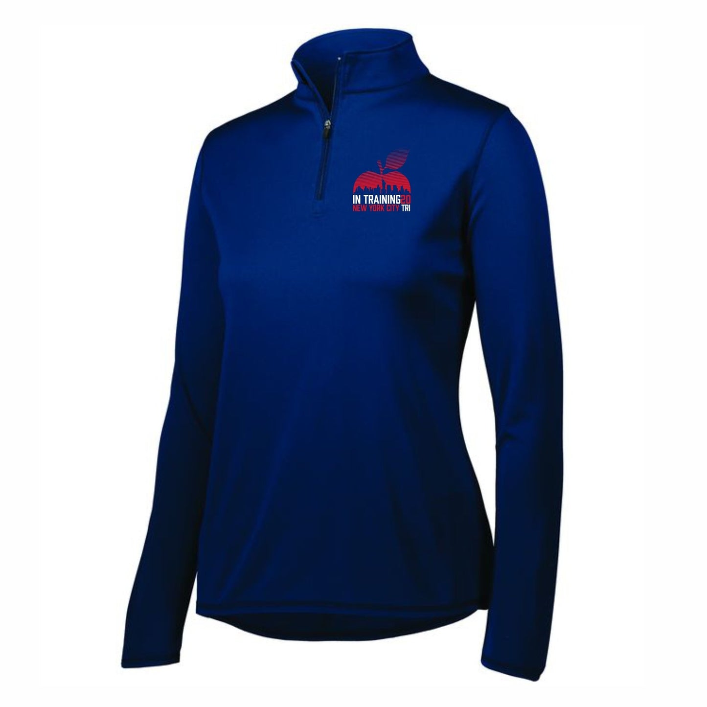 Women's Tech 1/4 Zip - Navy 'In Training 2020 Design' - NYC Tri