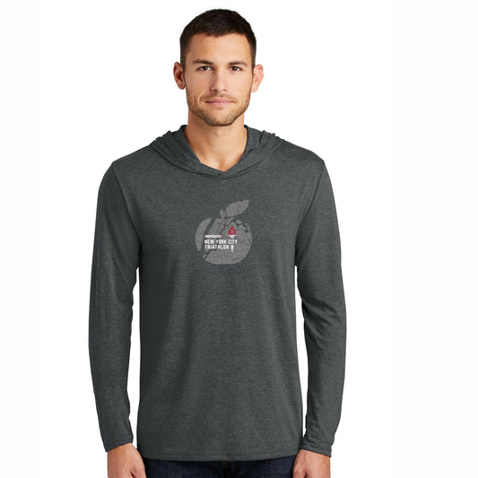 Men's LS Triblend Hooded Tee - Black Frost - Apple