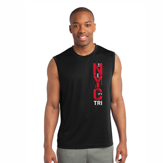 Men's Tech Sleeveless Tank - Black - Vertical