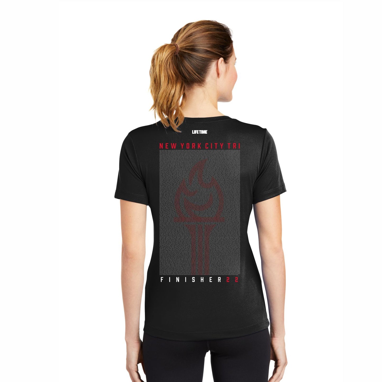 Women's Tech V-Neck Tee - Black - Names Finisher 2022