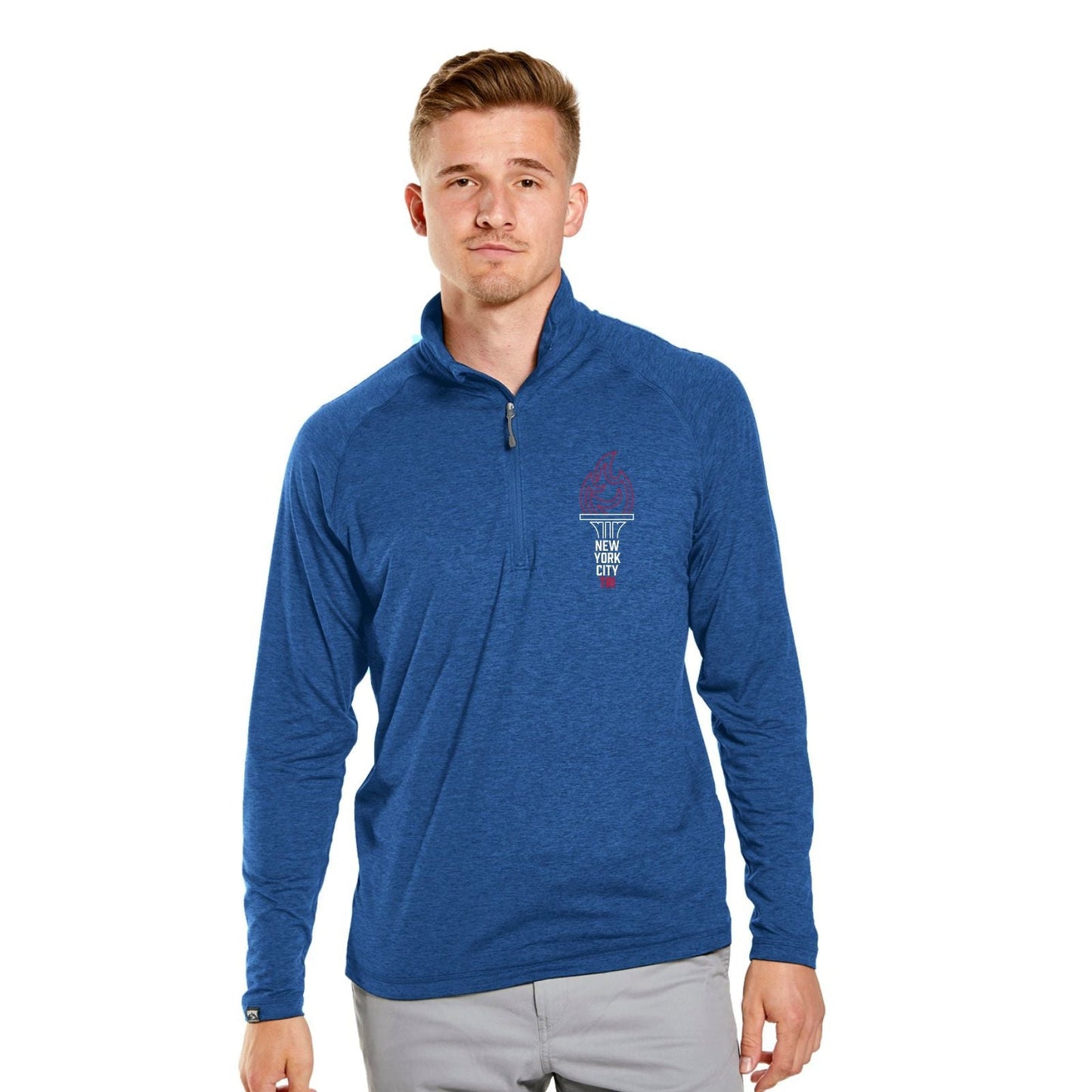 Men's Sueded Eco 1/4 Zip - Indigo - LCP