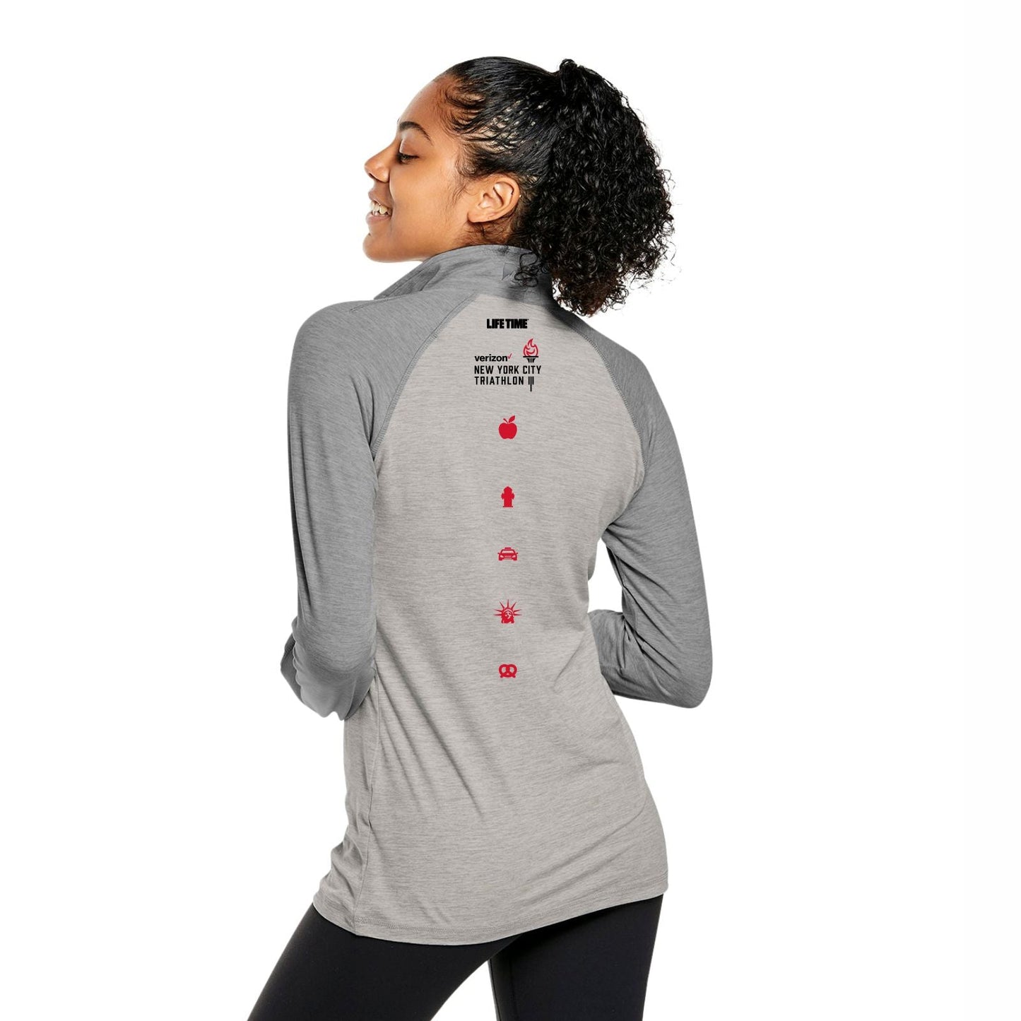 Women's Sueded Eco 1/4 Zip - Oatmeal/Lt Heather Grey - LCP