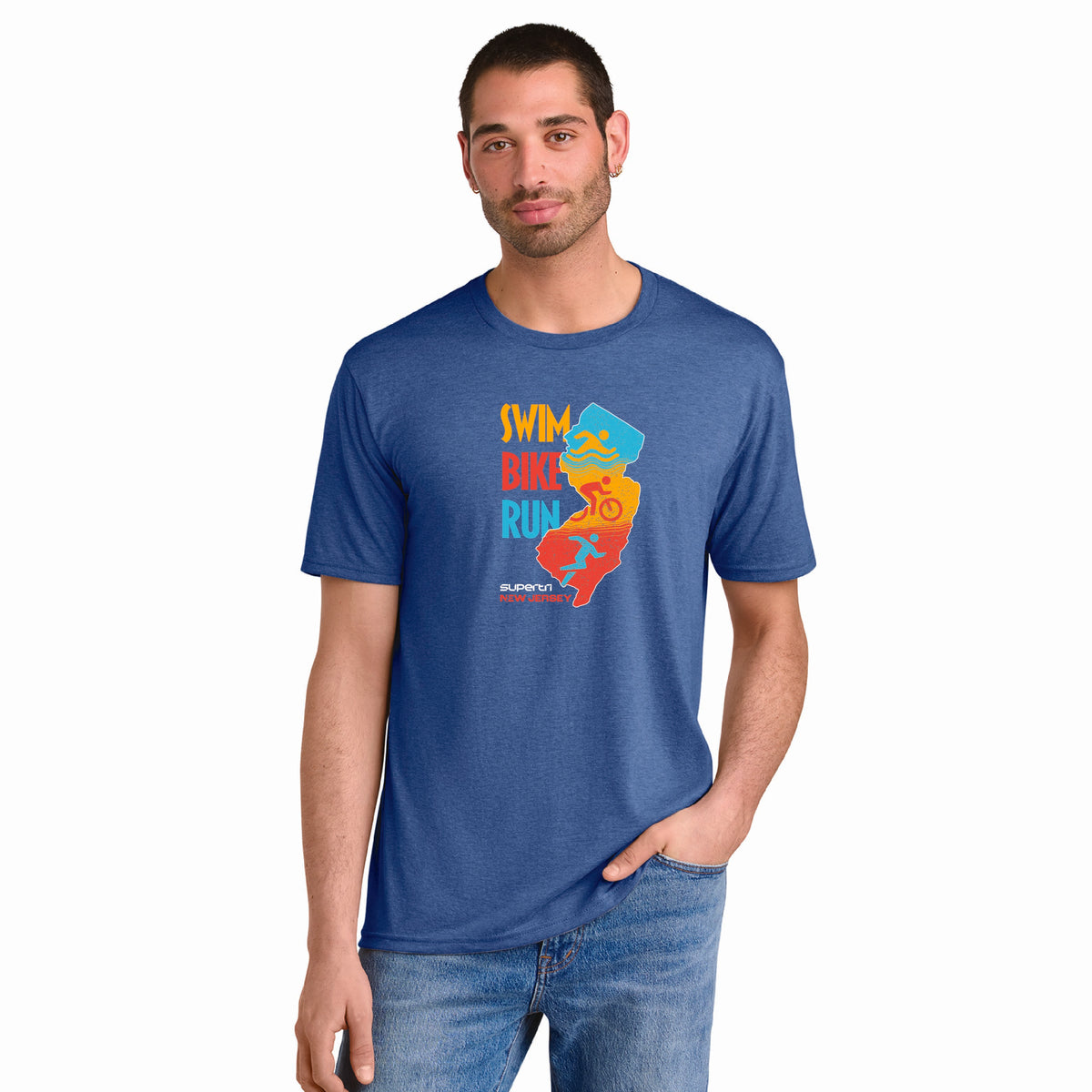 NJST Men's Triblend Tee -Maritime Frost- State