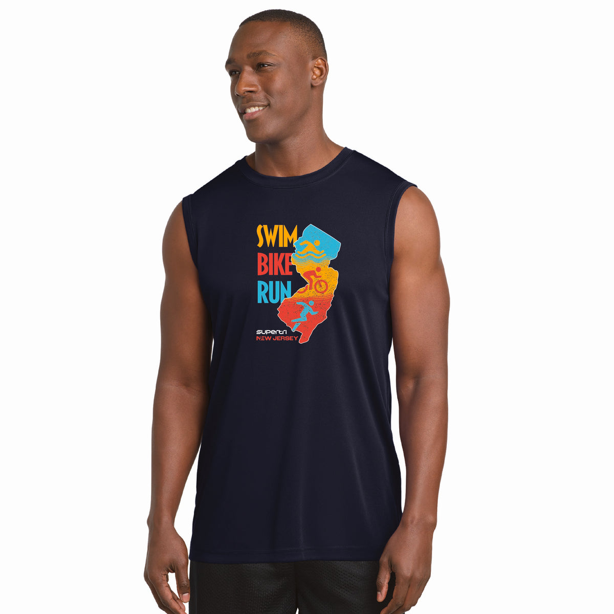 NJST Men's Muscle Tech Tank -True Navy- State
