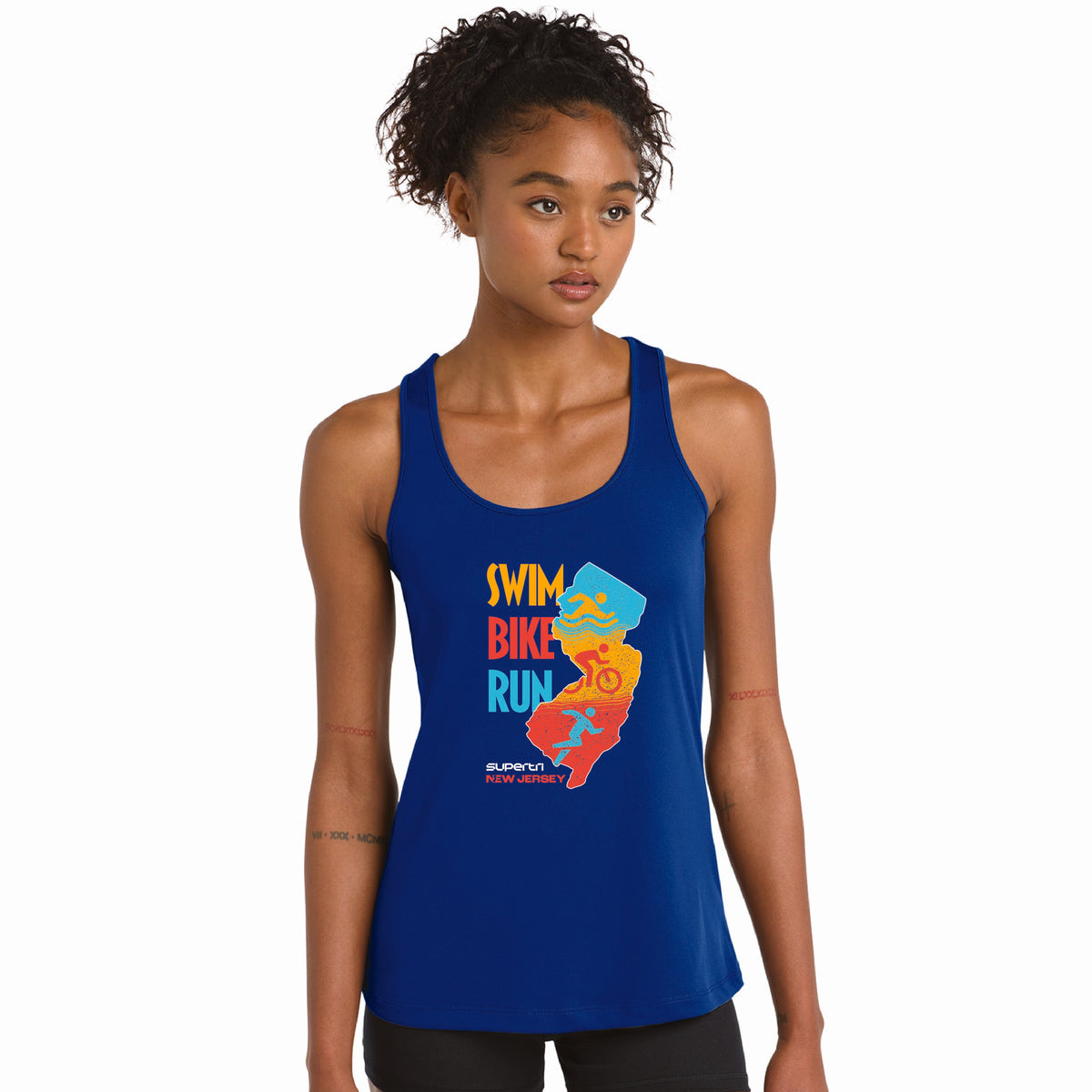 NJST Women's Tech Singlet -True Royal- State