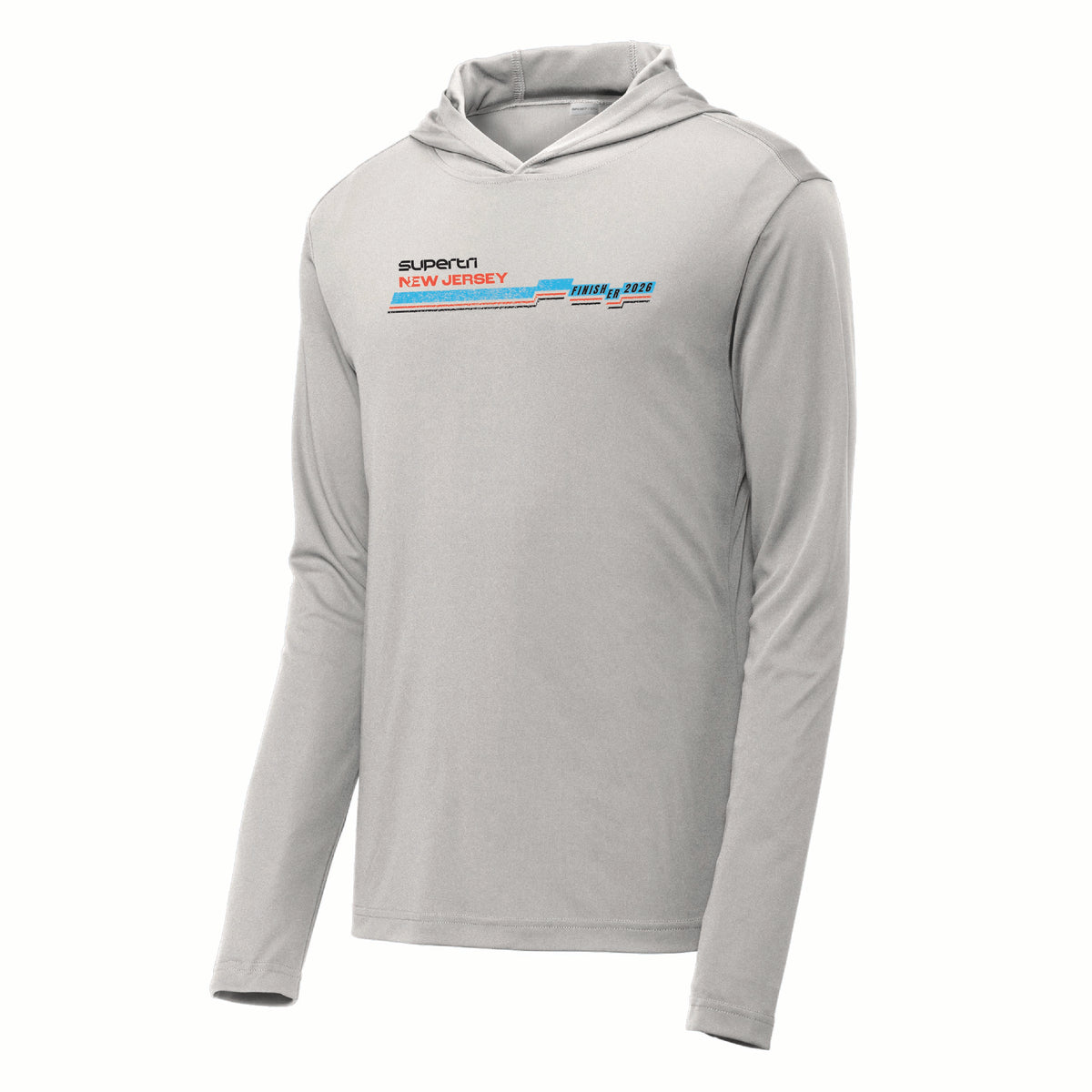 NJST Men's LS Tech Sun Hoody -Silver- 2026 Finisher