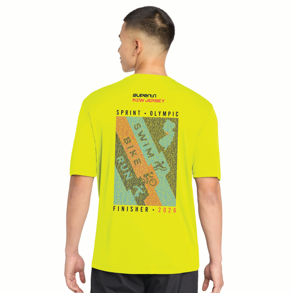 NJST Men's Tech Tee -Neon Yellow- 2026 Finisher