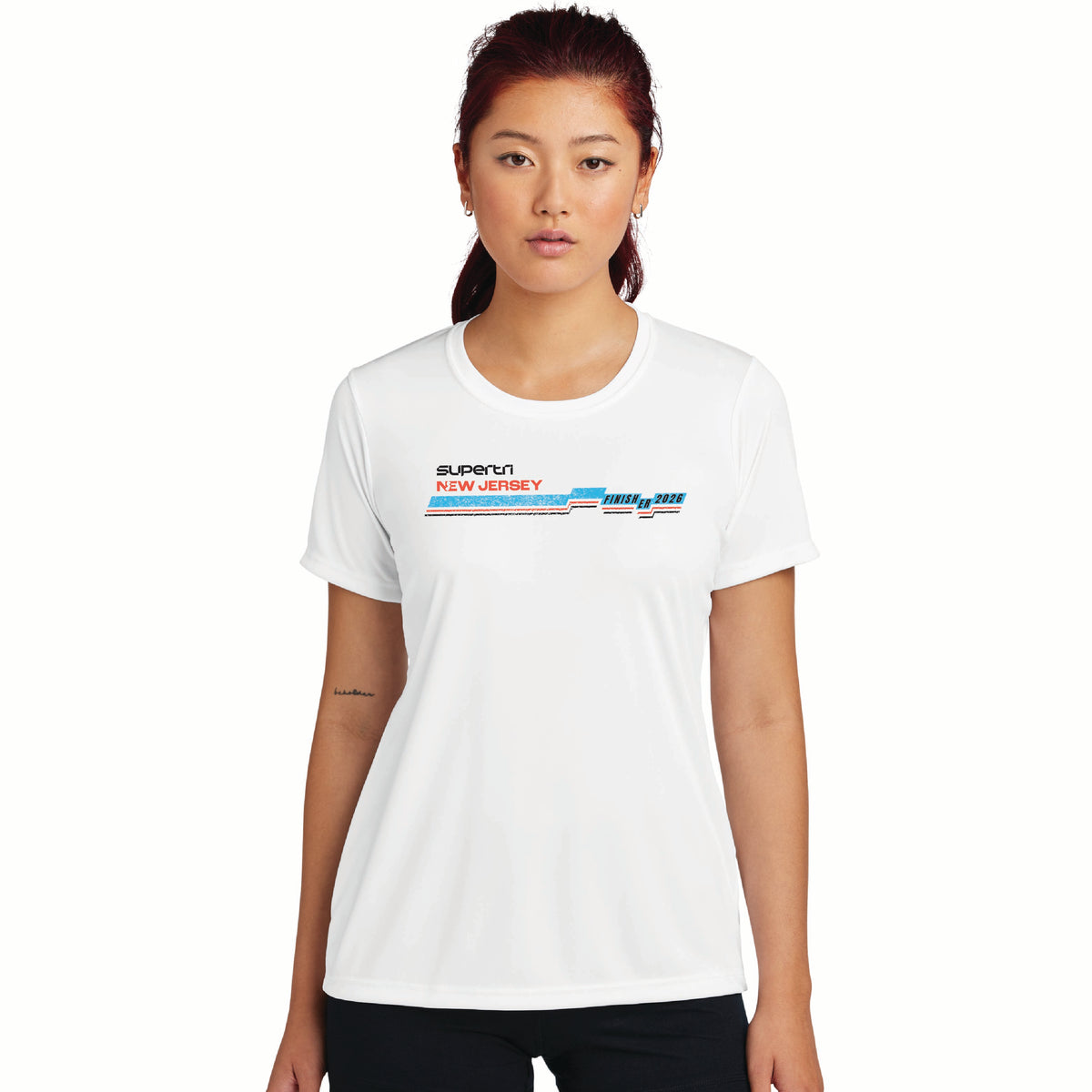 NJST Women's Tech Tee -White- 2026 Finisher