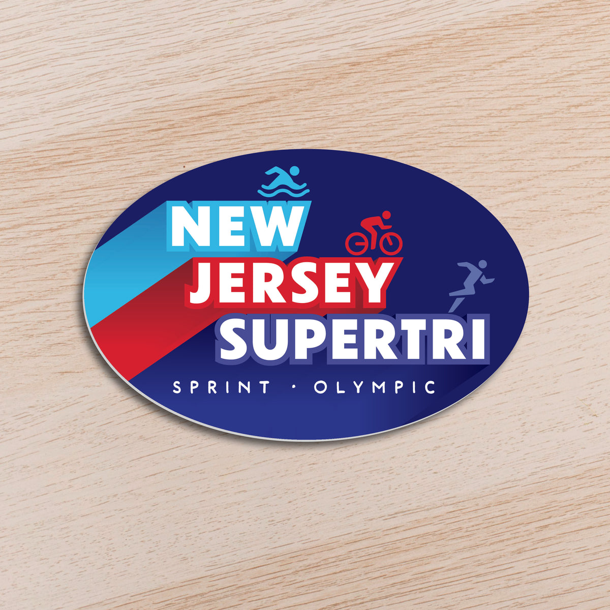 NJST Magnet -Oval Navy