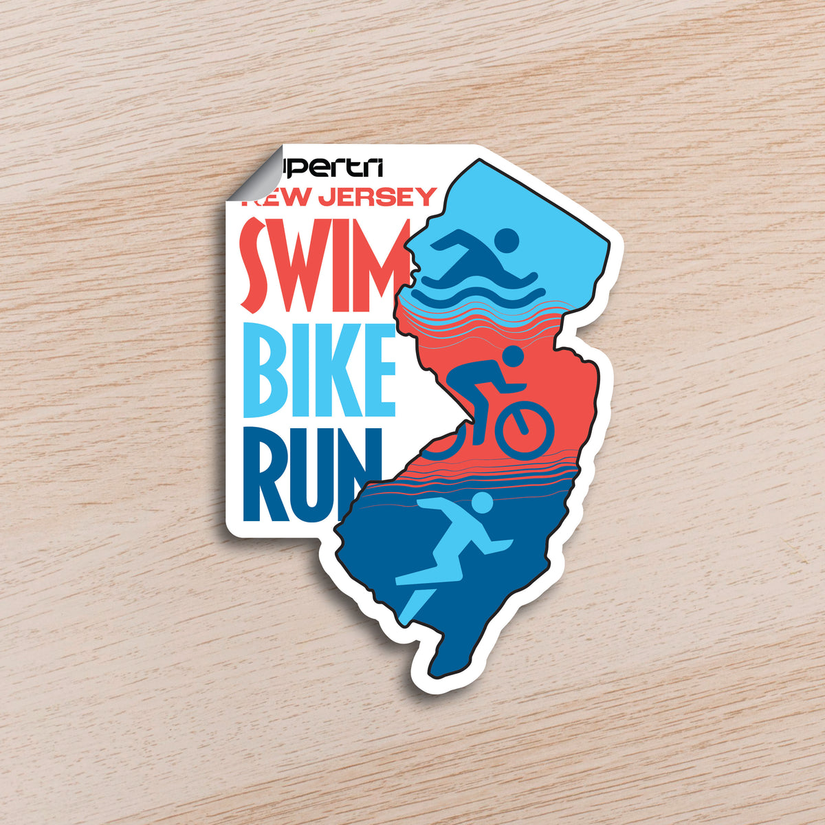 NJST Sticker -White Die-Cut State