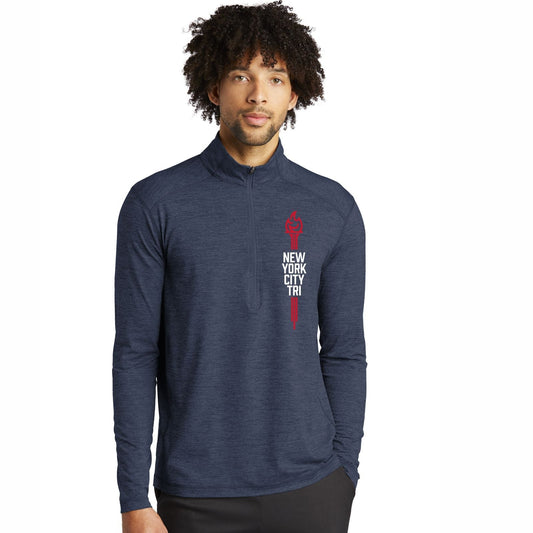 NYC Tri Men's 1/2 Zip -Dark Denim Heather- LCP