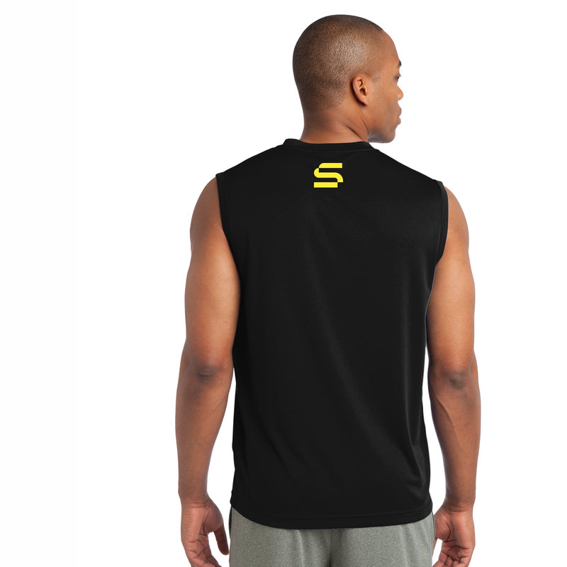 Supertri Men's Muscle Tech Tank -Black- Logo