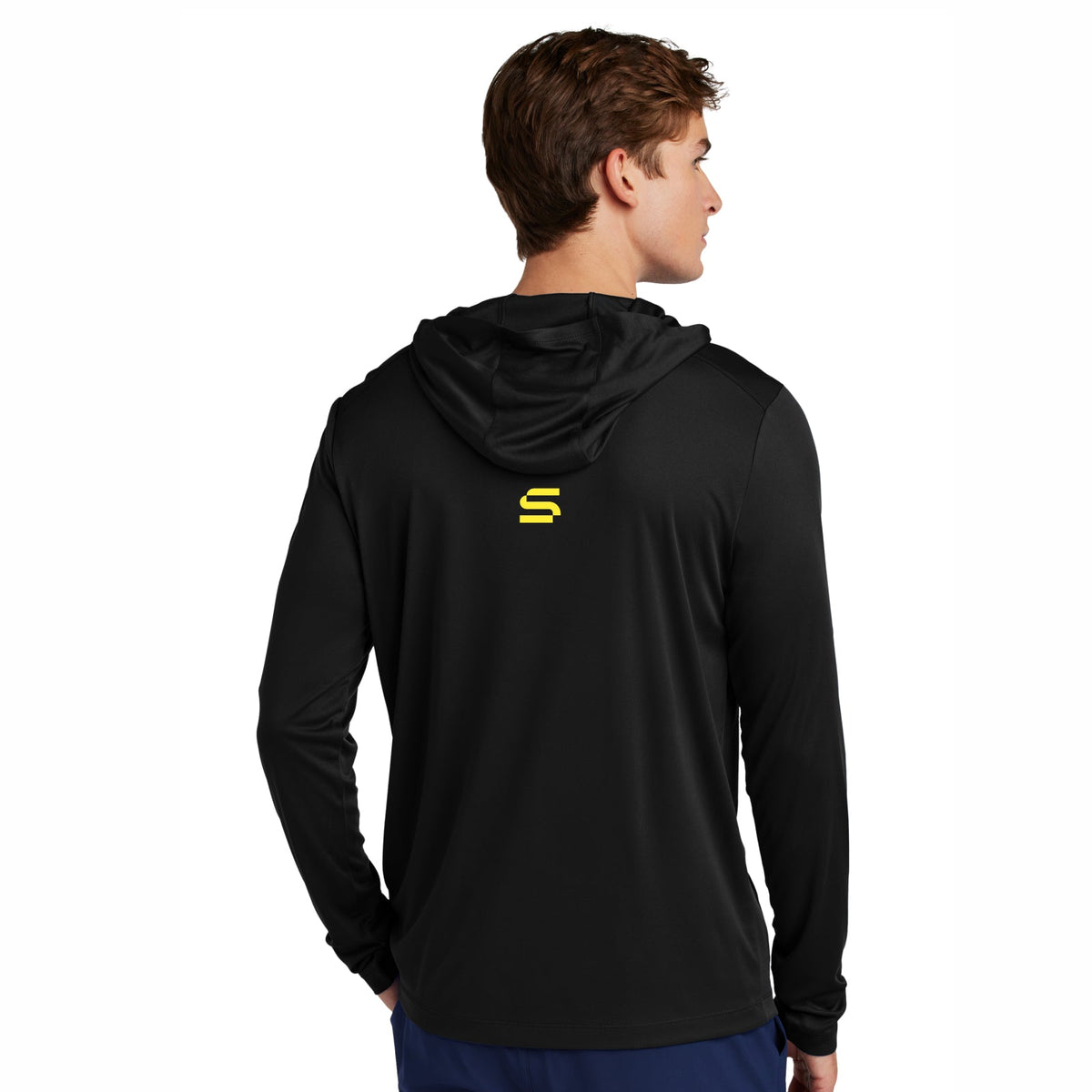 Supertri Unisex LS Tech UPF Sun Hoody -Black- Logo