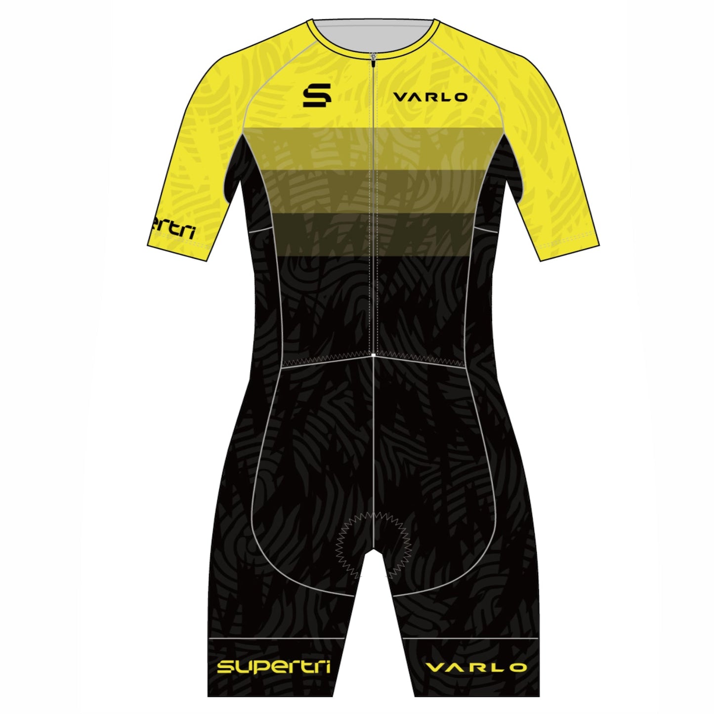 Supertri Women's Mezza SS Full Zip Tri-Suit -Black/Yellow