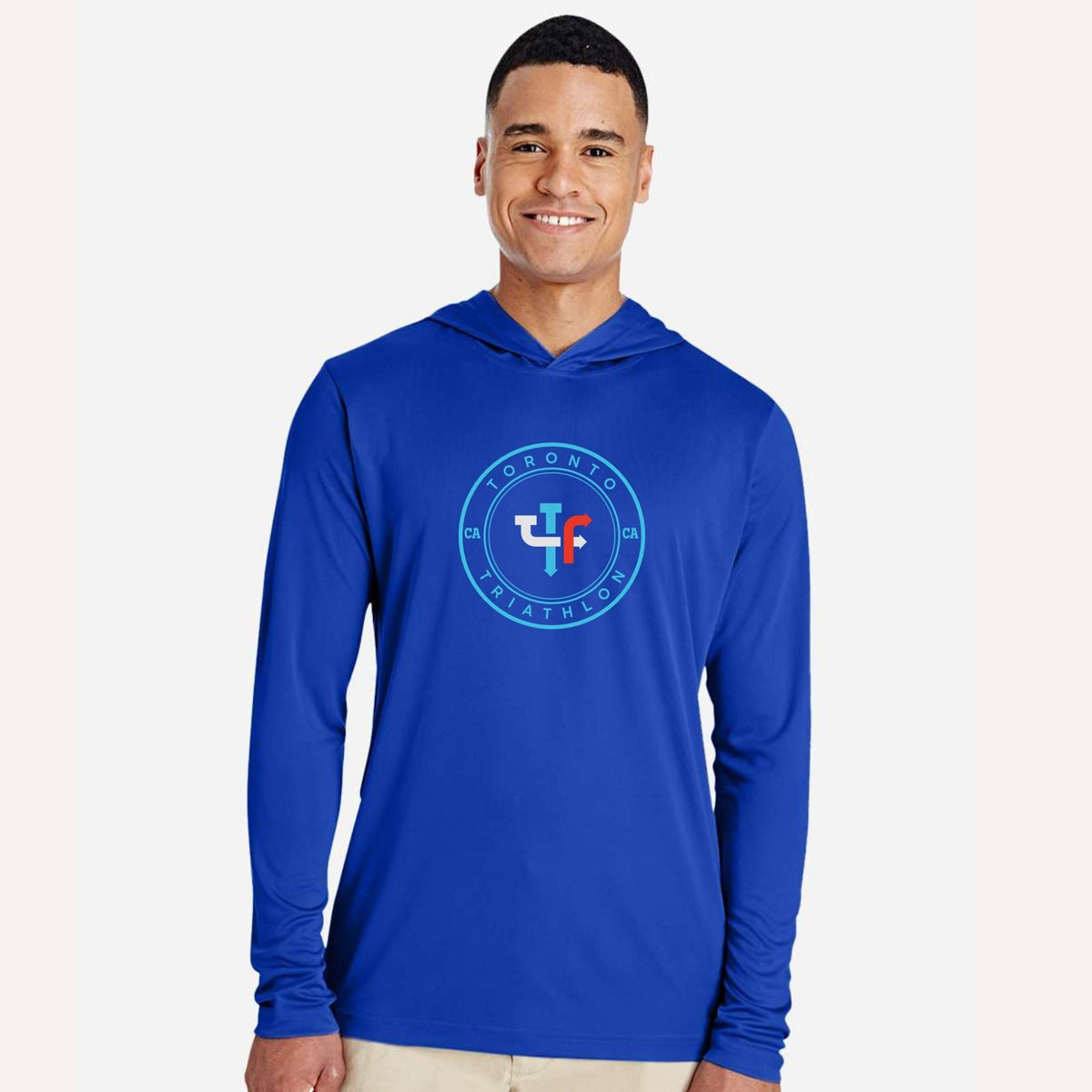 Toronto Tri Adult LS Sun Hoody -Sport Royal- Badge